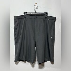 Hurley Men's Charcoal Hybrid Spaced Dye Walk Shorts Size 40 Inseam 9”